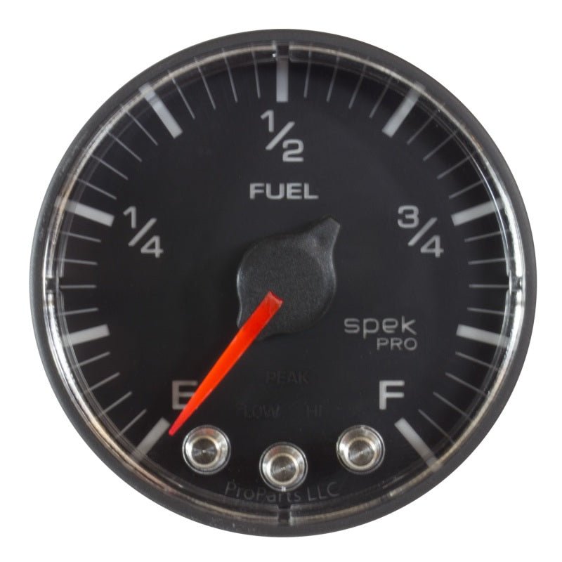 Autometer Spek-Pro Gauge Fuel Level 2 1/16in 0-270 Programmable Blk/Blk AutoMeter Gauges