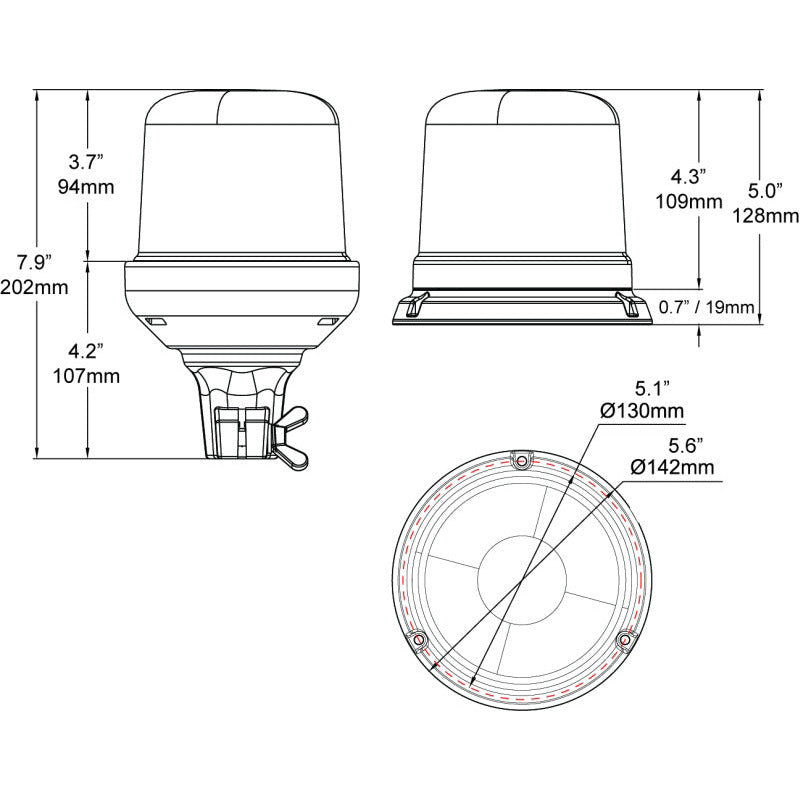 Hella StrobeType Beacon 2Rl Hella Work Lights