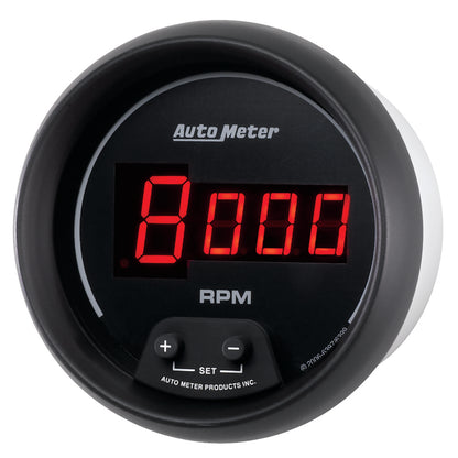 AutoMeter Gauge Tach 3-3/8in. 10K RPM In-Dash Digital Black Dial W/ Red Led AutoMeter Gauges