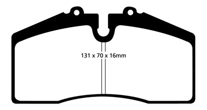 EBC 05+ Ford Saleen Mustang Brembo front calipers Redstuff Front Brake Pads