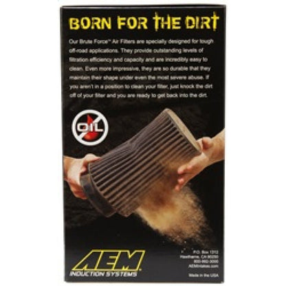 AEM Dryflow 3.25in. X 7in. Round Tapered Air Filter AEM Induction Air Filters - Universal Fit