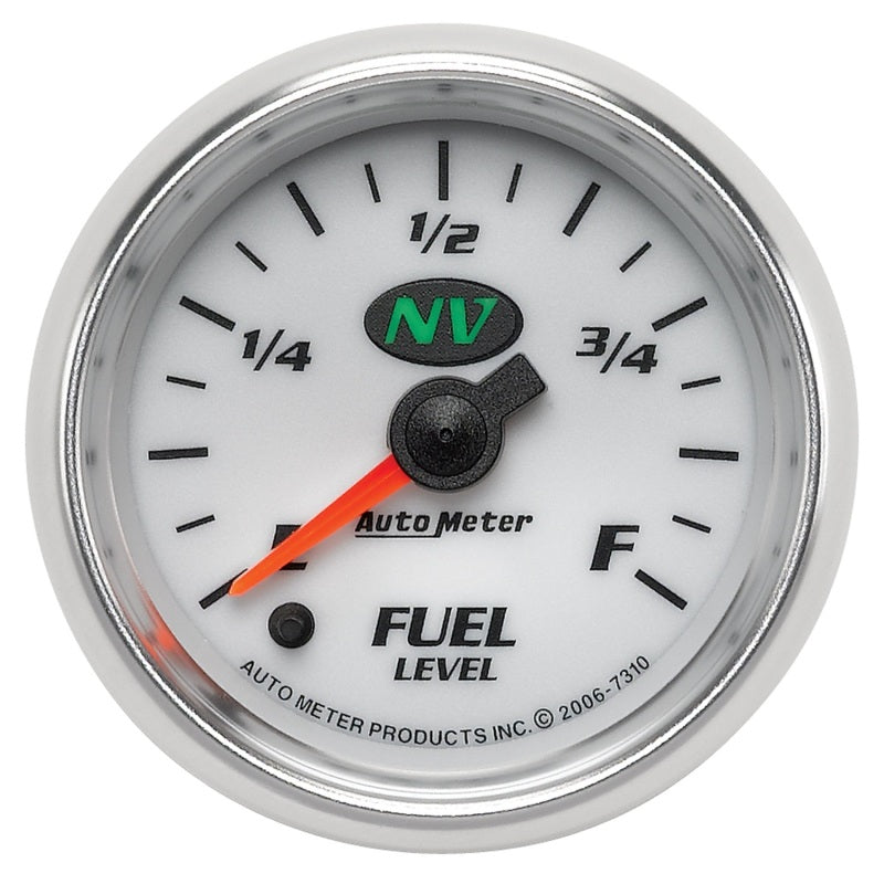 AutoMeter Gauge Fuel Level 2-1/16in. 0-280 Ohm Programmable NV AutoMeter Gauges