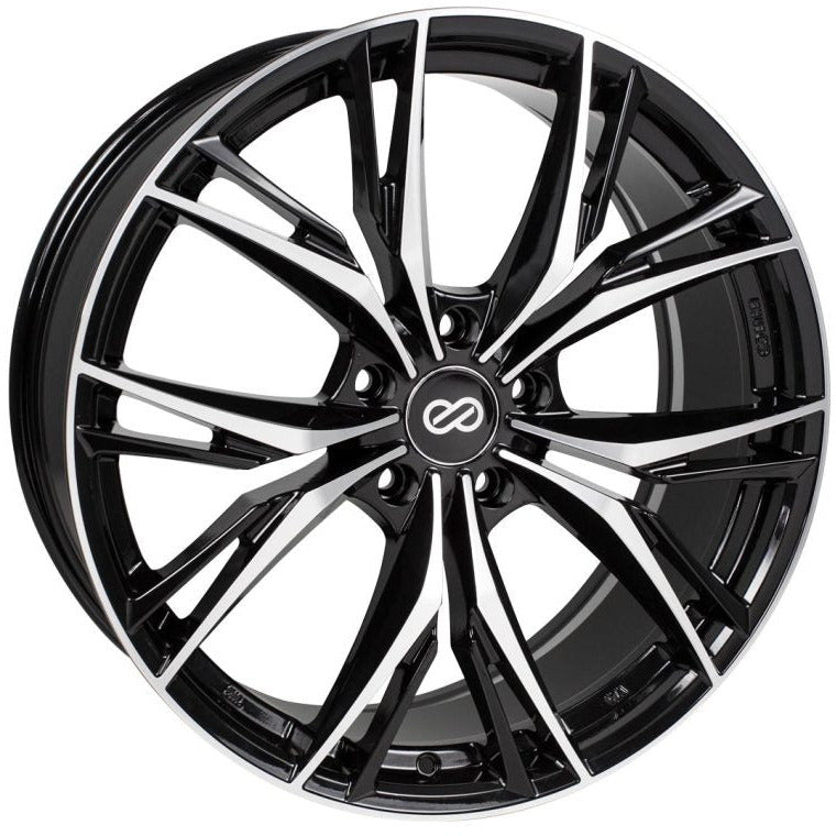 Enkei ONX 17x7.5 45mm Offset 5x100 Bolt Pattern 72.6 Bore Dia Black Machined Wheel Enkei Wheels - Cast