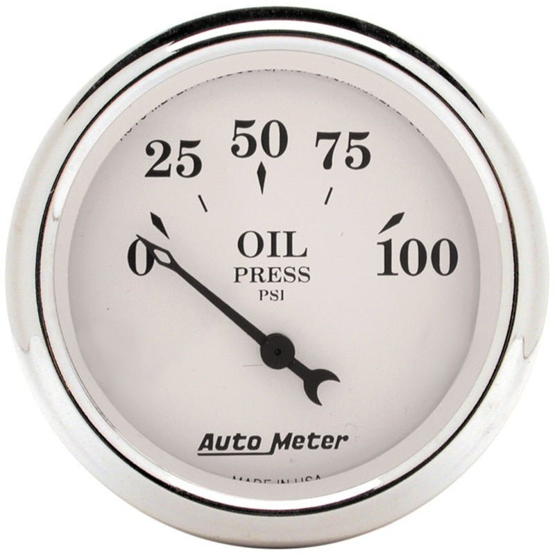 Autometer Old Tyme White 5 Piece Kit (MPH/FUEL/OILP/WTMP/BAT) 59-60 Chevy Car Direct-Fit Dash Kit AutoMeter Gauges