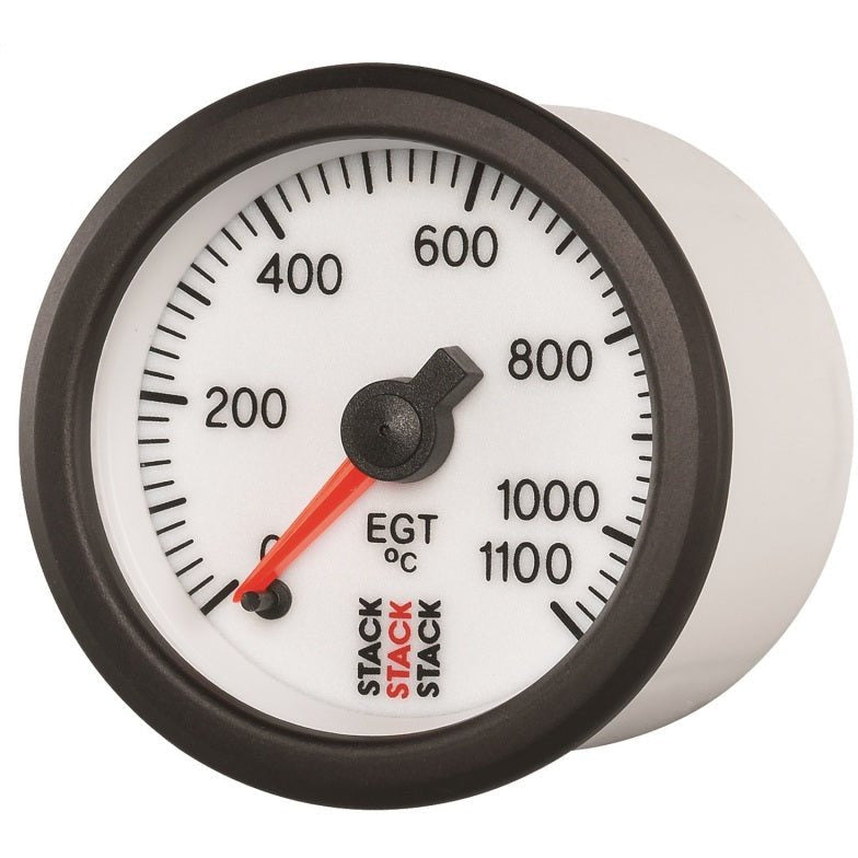 Autometer Stack 52mm 0-1100 Deg C Pro Stepper Motor Exhaust Gas Temp Gauge - White AutoMeter Gauges