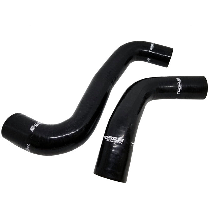 Torque Solution 08-14 Subaru WRX / 08-18 STI / 09-13 Forester XT Silicone Radiator Hose Kit - Black Torque Solution Radiator Hoses