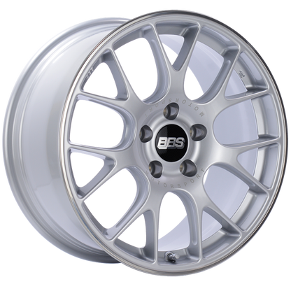 BBS CH-R 18x8.5 5x112 ET47 Brilliant Silver Polished Rim Protector Wheel -82mm PFS/Clip Required