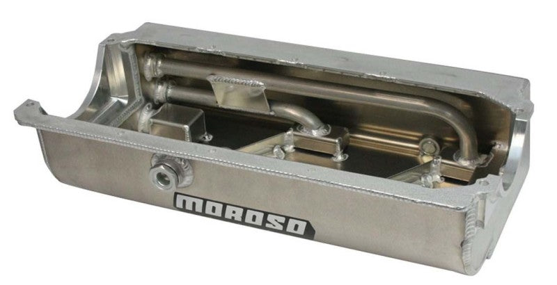 Moroso Pre-85 Chevrolet Small Block (w/Three Pick Ups) Sprint Car Dry Sump 6.5in Aluminum Oil Pan