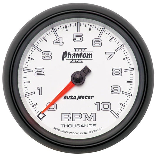 Autometer Phantom II 3-3/8in 10000 RPM In-Dash Tachometer AutoMeter Gauges