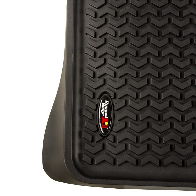 Rugged Ridge Floor Liner Rear Black 2017-2020 Ford F-250 / F-350 / F-450 / F-550 Super Crew Rugged Ridge Floor Mats - Rubber