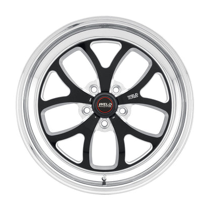 Weld S76 17x10.5 / 5x4.75 BP / 7.2in. BS Black Wheel (High Pad) - Non-Beadlock Weld Wheels - Forged