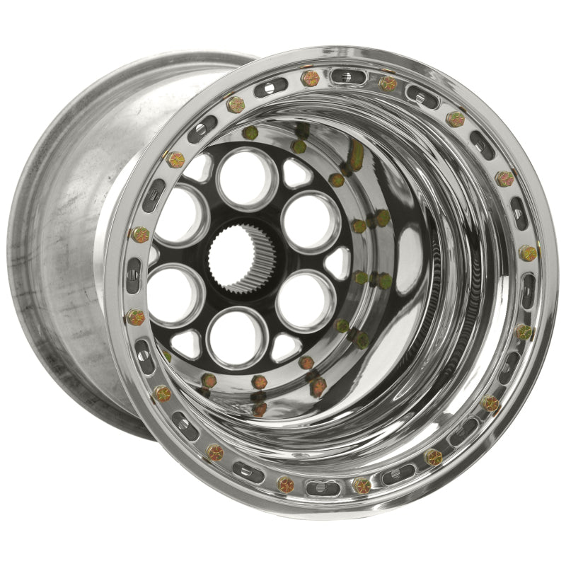 Weld Magnum Sprint 15x15 / 42-Spline / 6in. BS Black Wheel - Beadlock / No Cover Weld Wheels - Forged