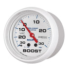 Autometer Marine White Gauge 2-5/8in Mechanical Vacuum/Boost Gauge 30INHG-30PSI AutoMeter Gauges