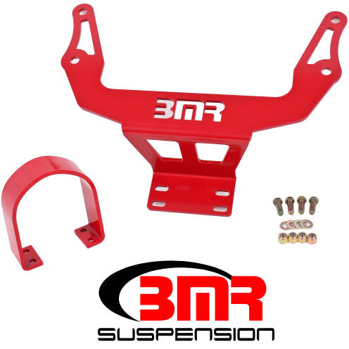 BMR 08-17 Challenger Front Driveshaft Safety Loop - Red BMR Suspension Driveshaft Loops