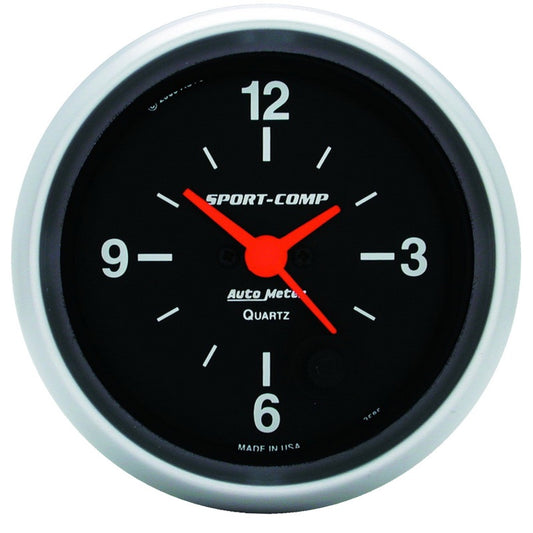 Autometer 2-5/8in 12 Hour Analog Clock Gauge AutoMeter Gauges