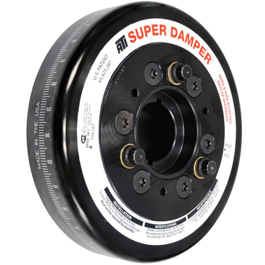 ATI Damper - 7.074in - Steel - Chevy BB - w/2nd 1/4 Key - 3 Ring - 1 Pc ATI Crankshaft Dampers