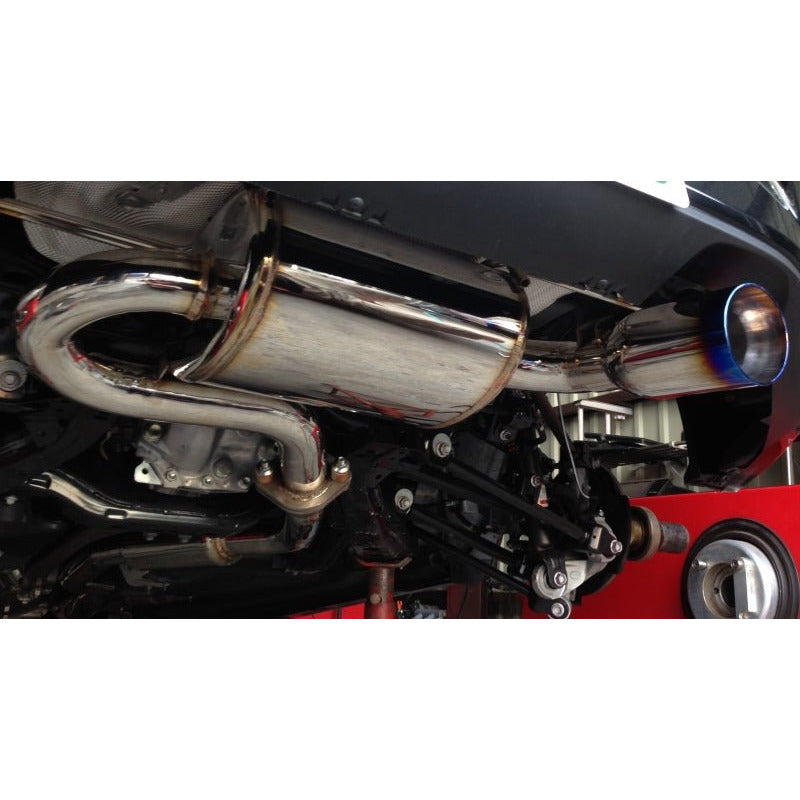 AVO 2016+ Mazda Miata ND MX5 2.0L Adj Single 4in Rolled Tip Exhaust (Incl 5in Metal Cat Converter) AVO Catback