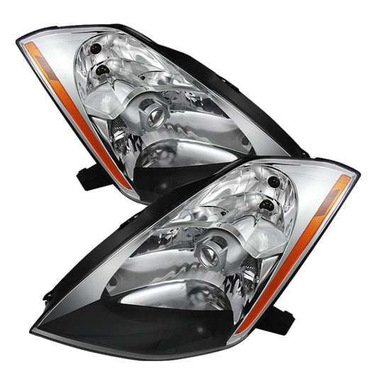 Xtune Nissan 350Z 03-05 (Hid Model Only) Crystal Headlights Chrome HD-JH-N350Z-HID-C SPYDER Headlights