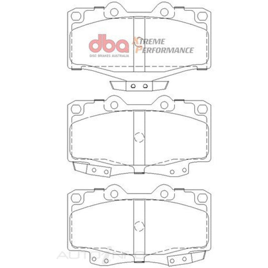 DBA 92-99 Toyota Land Cruiser XP Performance Front Brake Pads DBA Brake Pads - Performance