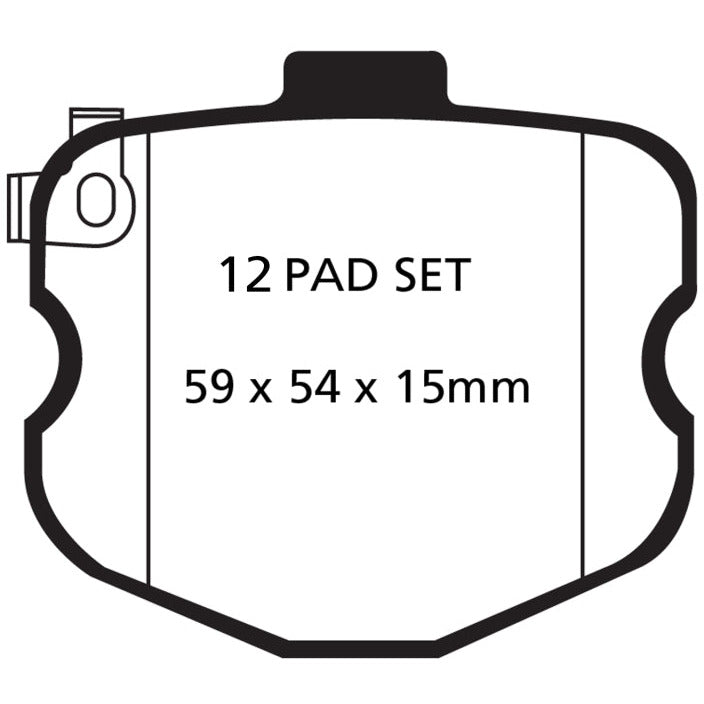 EBC 10-13 Chevrolet Corvette (C6) 6.2 Grand Sport Yellowstuff Front Brake Pads EBC Brake Pads - Performance