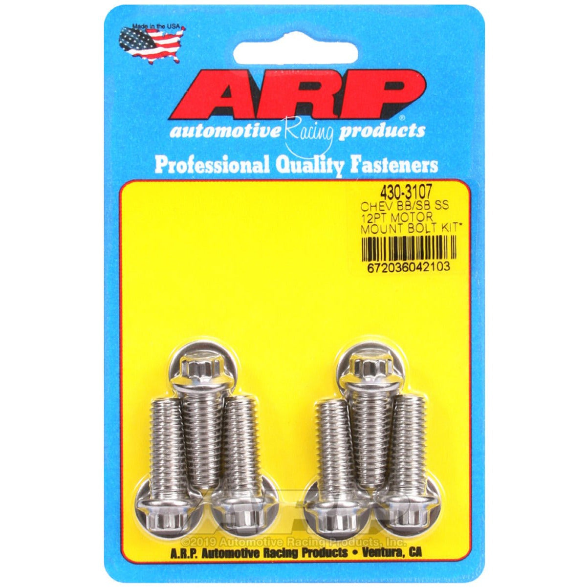 ARP Chevy 12pt Motor Mount Bolt Kit w/ energy suspension Mounts ARP Hardware Kits - Other