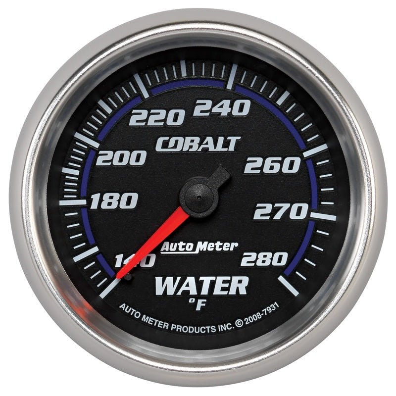 Autometer Cobalt 66.7mm 140-280 degree F. Water Temprature  Gauge AutoMeter Gauges
