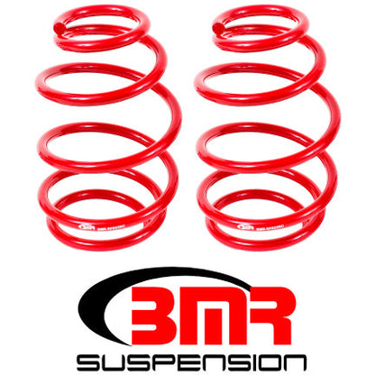 BMR 10-15 5th Gen Camaro V8 Front Lowering Springs - Red BMR Suspension Lowering Springs