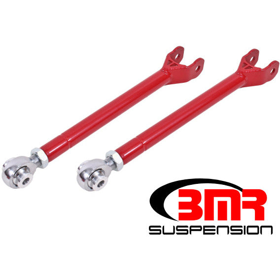 BMR 08-17 Challenger Lower Trailing Arms w/ Single Adj. Rod Ends - Red BMR Suspension Suspension Arms & Components