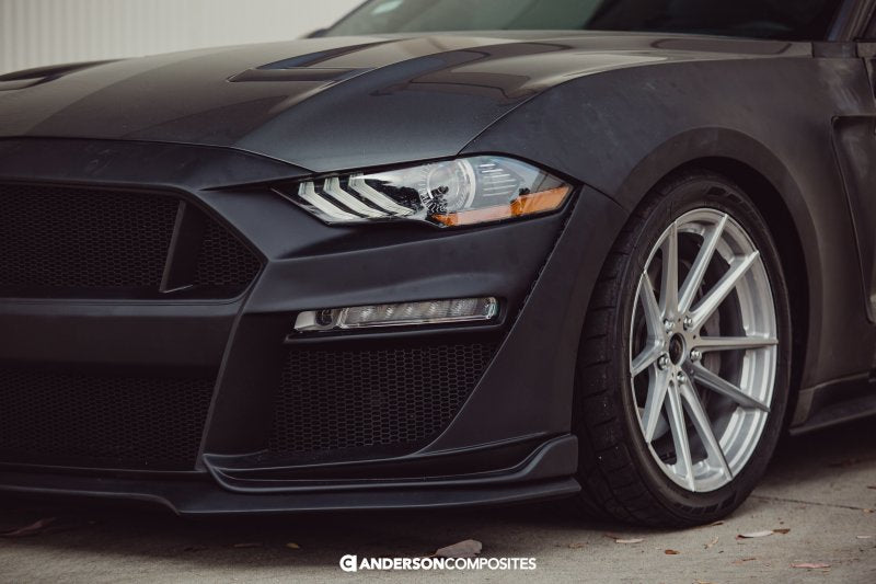 Anderson Composites 18-19 Ford Mustang Type-ST Fiberglass Front Bumper w/Lip (Req Anderson Fenders)