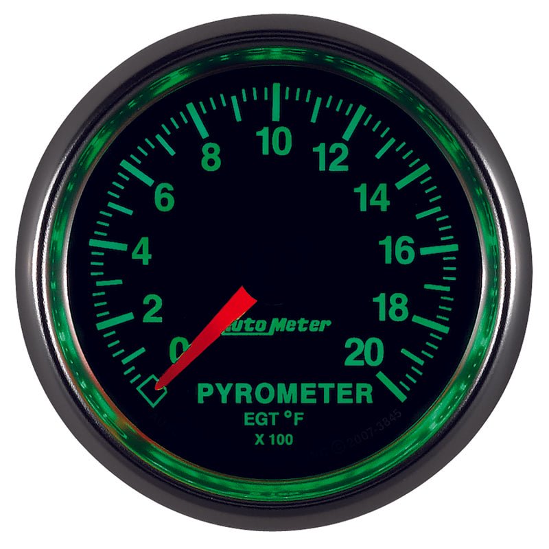 Autometer GS 0-2000 degree F Full Sweep Electronic Pyrometer Gauge AutoMeter Gauges