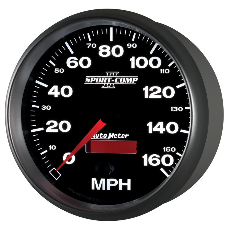 Autometer Sport-Comp II 5 inch 0-160MPH Electronic Programmable Speedometer AutoMeter Gauges