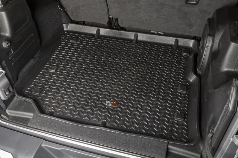 Rugged Ridge Floor Liner Front/Rear/Cargo Black 18-21 Jeep Wrangler JL 4 Dr (Excl. 4XE Models) Rugged Ridge Floor Mats - Rubber