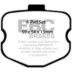 EBC 10-13 Chevrolet Corvette (C6) 6.2 Grand Sport Redstuff Rear Brake Pads EBC Brake Pads - Performance
