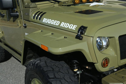 Rugged Ridge Hurricane Fender Flare Kit US Smooth 07-18 Jeep Wrangler JK Rugged Ridge Fender Flares