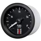 Autometer Stack Instruments 52mm 0-280 Ohm Programmable Pro Stepper Motor Fuel Level Gauge - Black AutoMeter Gauges