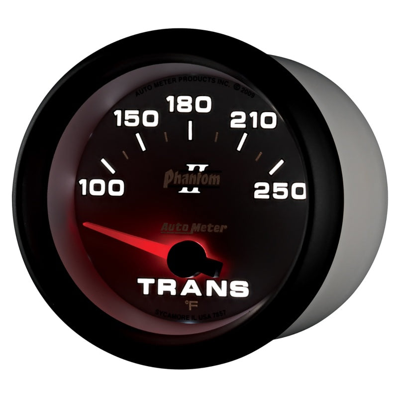 AutoMeter Gauge Transmission Temp 2-5/8in. 100-250 Deg. F Electric Phantom II AutoMeter Gauges