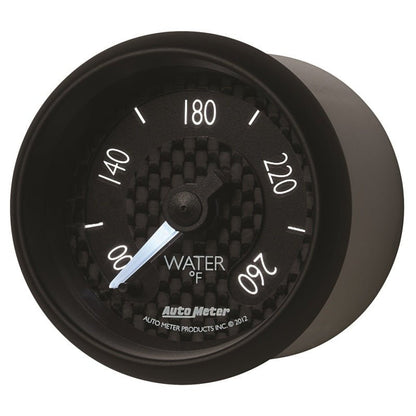 Autometer GT Series 52mm Full Sweep Electronic 100-260 Deg F Water Temperature Gauge AutoMeter Gauges
