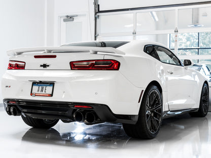 AWE Tuning 16-19 Chevy Camaro SS Resonated Cat-Back Exhaust -Track Edition (Quad Diamond Black Tips)
