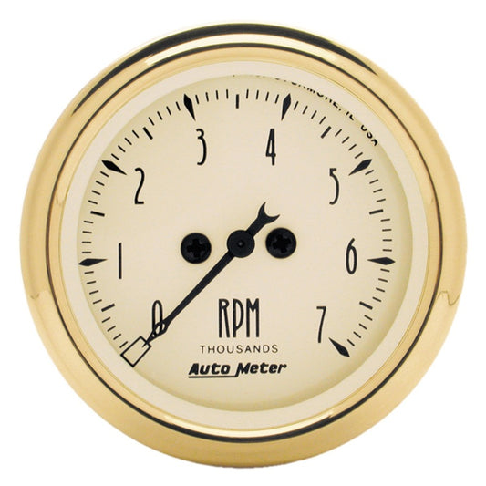 AutoMeter Gauge Tachometer 2-1/16in. 7K RPM In-Dash Golden Oldies AutoMeter Gauges