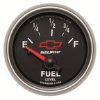 Autometer GM Bowtie Black 2-1/16 Fuel Level, 0-90 , Air-Core 8-18V AutoMeter Gauges