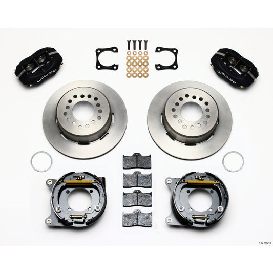 Wilwood Forged Dynalite P/S Park Brake Kit Chevy 12 Bolt-Spec 3.15in Brng Stggrd mt Wilwood Big Brake Kits