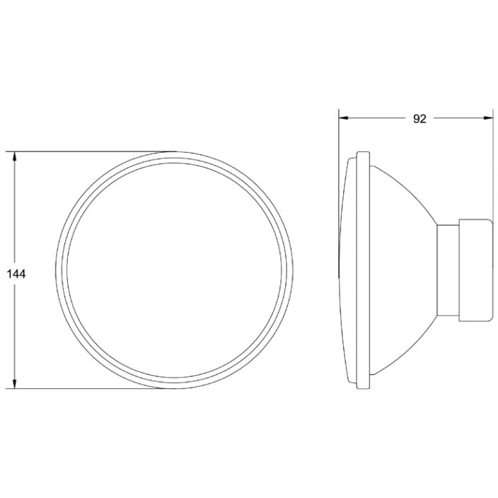 Hella Universal Halogen Clear Glass Lens Built-In 146mm Headlight (w/o bulb) Hella Driving Lights