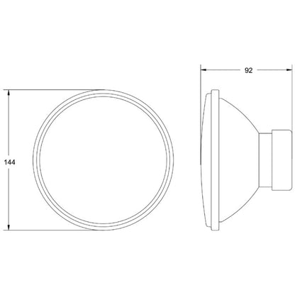 Hella Universal Halogen Clear Glass Lens Built-In 146mm Headlight (w/o bulb) Hella Driving Lights