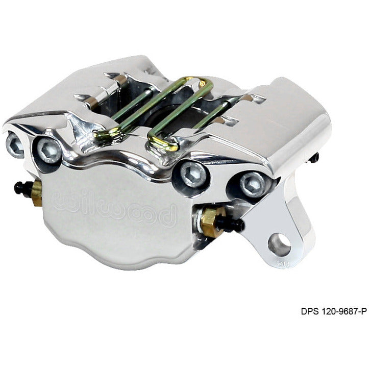 Wilwood Caliper-Pollished Dynapro Single 3.25in Mount 1.75in Pistons .38in Disc Wilwood Brake Calipers - Perf