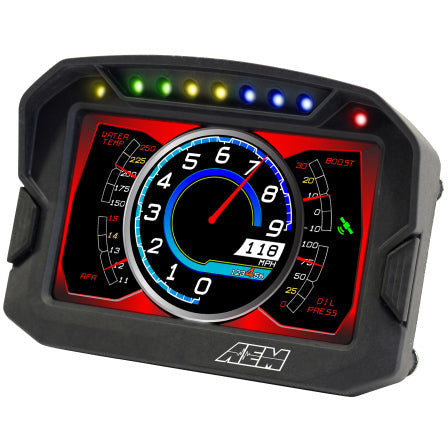 AEM CD-5LG Carbon Logging Digital Dash Display w/ Internal 10Hz GPS & Antenna AEM Gauges