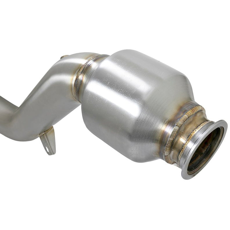 aFe Twisted Steel Down Pipe Catted 16-18 Infiniti Q50 / Q60 V6-3.0L (tt) aFe Downpipes