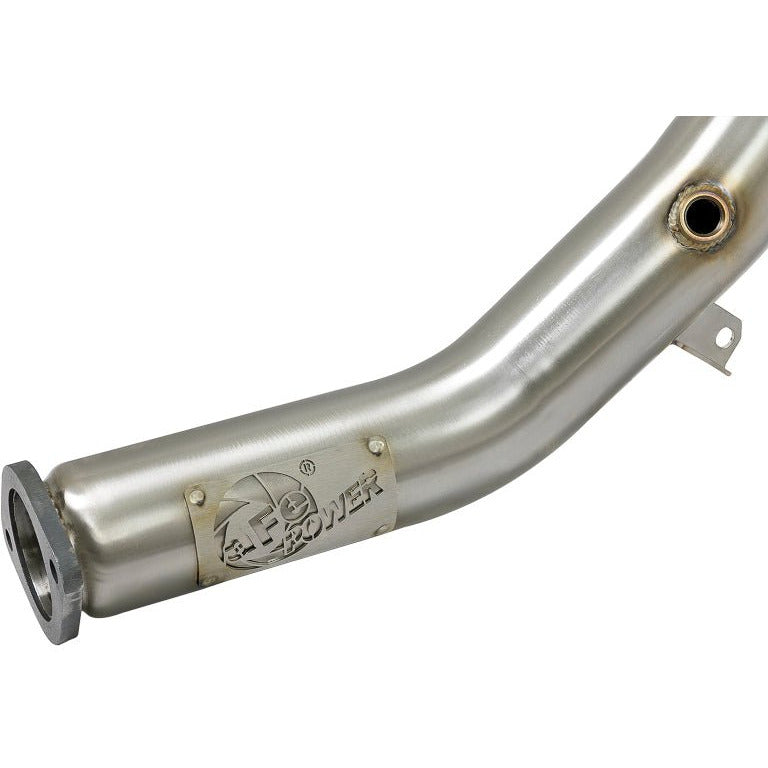 aFe Twisted Steel Down Pipe Catted 16-18 Infiniti Q50 / Q60 V6-3.0L (tt) aFe Downpipes
