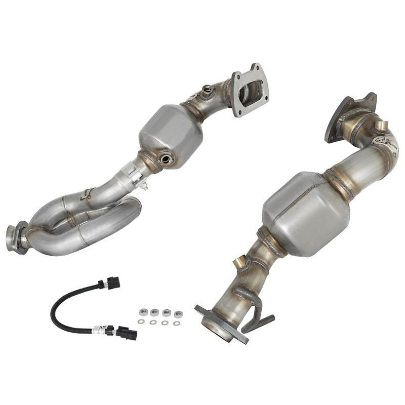 aFe Twisted Steel Down-Pipe Loop Relocation 12-18 Jeep Wrangler JK V6-3.6L aFe Downpipes