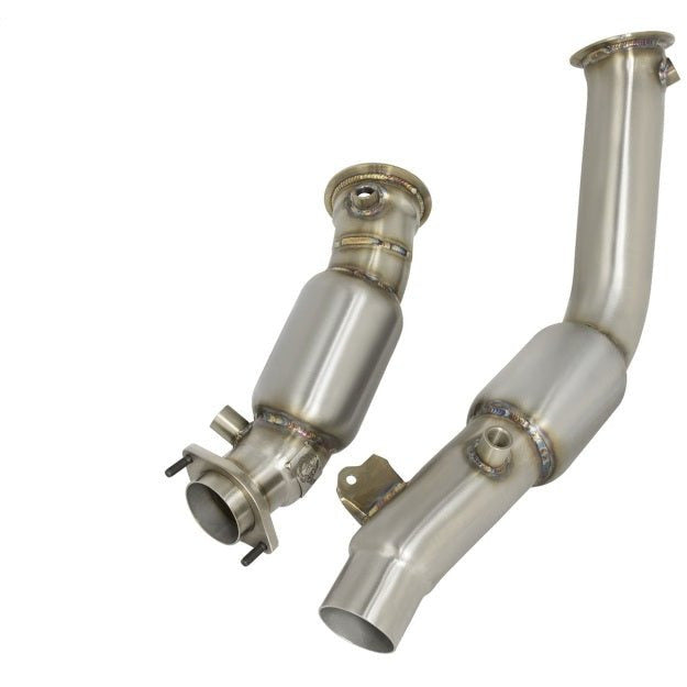 aFe Twisted Steel Down Pipe w/ Cats 15-16 BMW M3/M4 (F80/82) L6 3.0L (Turbo) S55 aFe Downpipes
