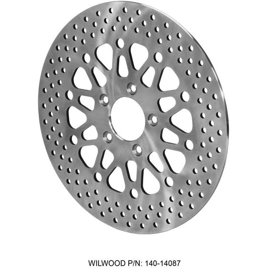 Wilwood Rotor-Rear-H-D Motorcycle 2008-Up Satin Finish 11.80 x .276 - 5 on 3.25in Wilwood Brake Rotors - 2 Piece